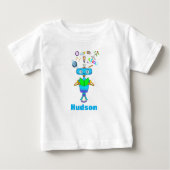 Cool Kids Robot Learning From Reading Personalised Baby T-Shirt (Front)