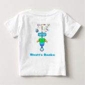 Cool Kids Robot Learning From Reading Personalised Baby T-Shirt (Back)