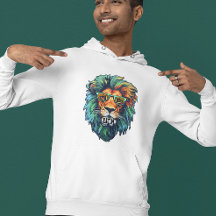 Cool King – Colourful Lion with Shades Design