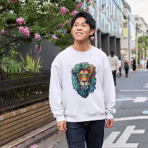 Cool King – Colourful Lion with Shades Design