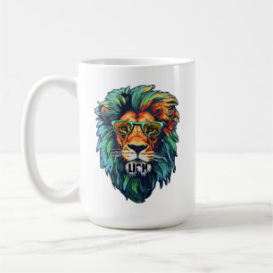 Cool King – Colourful Lion with Shades DesignMug Coffee Mug