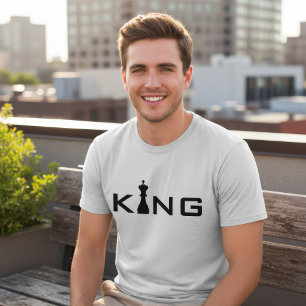 Cool King Typography Chess Player T-Shirt