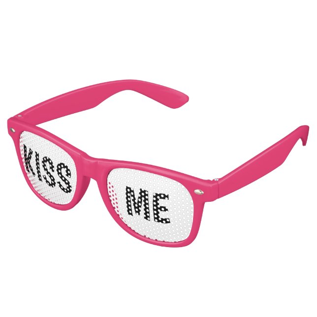 COOL! 😎  Kiss Me Sunglasses –Fun Party or Festive (Angled)