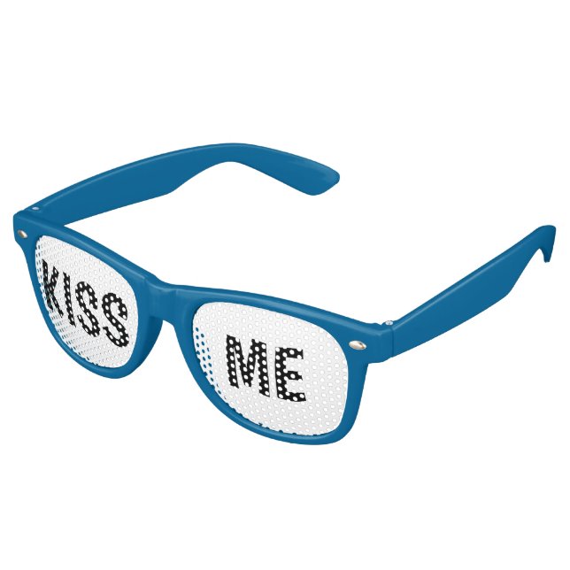 COOL! 😎  Kiss Me Sunglasses –Fun Party or Festive (Angled)