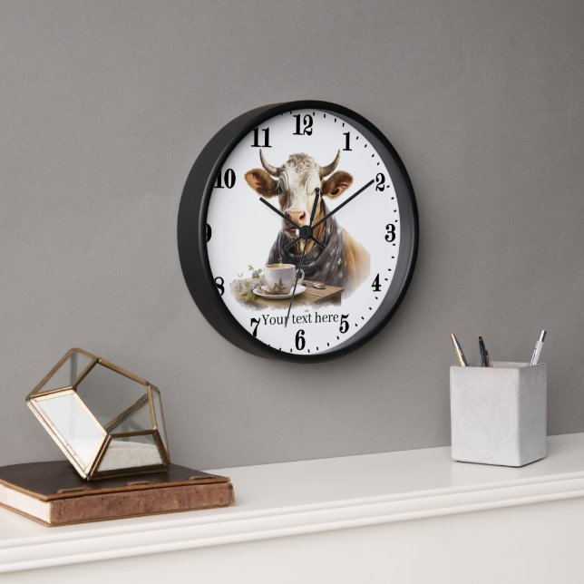 cool kitchen or office coffee cow  clock (Office)