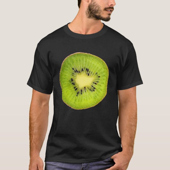 Cool Kiwi Slice Outfit Illustration  Graphic Desig T-Shirt (Front)