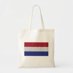 Cool Knitted Dutch Flag Tote Bag