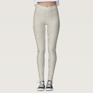 Cool Knitted Effect White Leggings