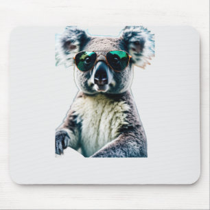 Cool Koala in a Jeep Wearing Ray-Ban Style Sunglas Mouse Pad