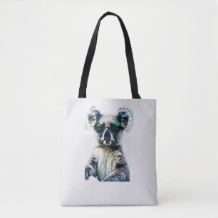 Cool Koala in a Jeep Wearing Ray-Ban Style Sunglas Tote Bag