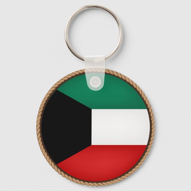 Cool Kuwait Flag Seal Key Ring (Front)
