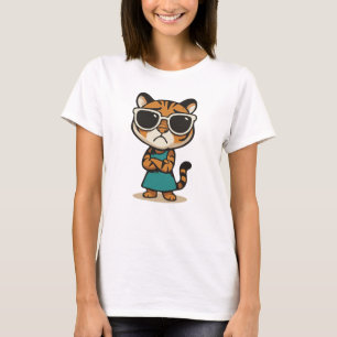 Cool Lady Tiger with Shades T-Shirt