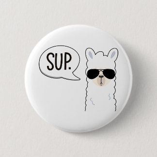 Cool lama 6 cm round badge