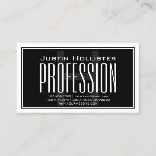 Cool Large Modern Initial Black & White Business Card
