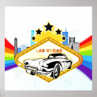 Cool Las Vegas vector Poster