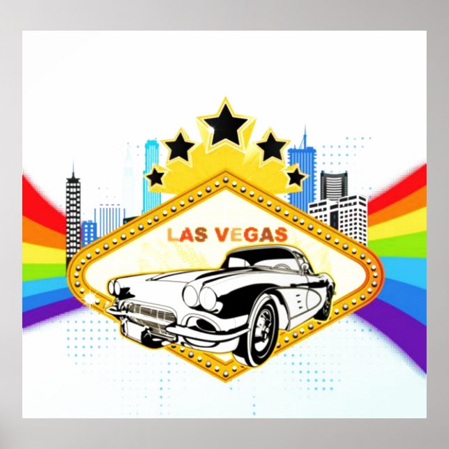 Cool Las Vegas vector Poster (Front)