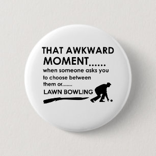 Cool lawn bowl  designs 6 cm round badge