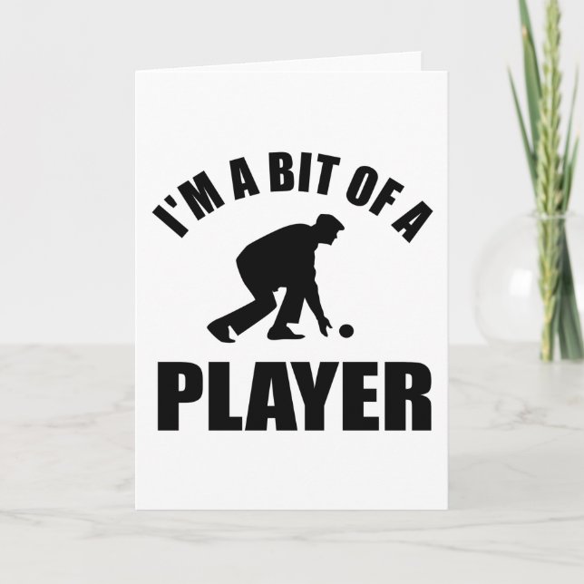Cool Lawn bowling design Card (Front)