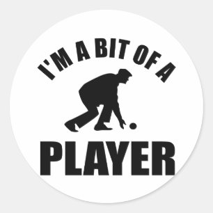 Cool Lawn bowling design Classic Round Sticker