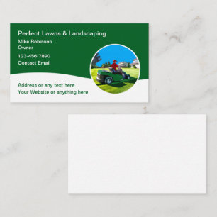 Cool Lawn Care And Landscaping Business Card