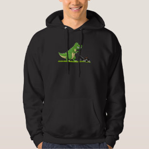 Cool Lawn Mowing For Men Boys Kids Lawnmower Dinos Hoodie