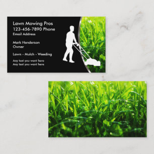 Cool Lawn Mowing Service Business Cards