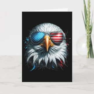 Cool Ld Eagle American Sungles Patriotic Man Funny Card