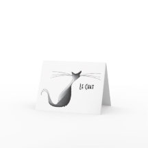 Cool Le Chat BLANK Note Card