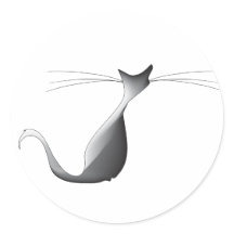 Cool Le Chat Classic Round Sticker, Glossy