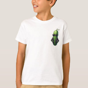 Cool Leather Jacket Biker Cucumber Kids T-Shirt
