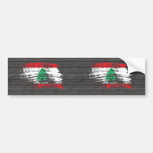Cool Lebanese flag design Bumper Sticker (Front)