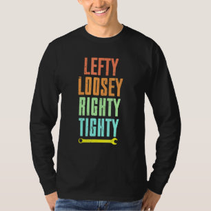 Cool Lefty Loosey Righty Tighty Wrench Artwork Rep T-Shirt