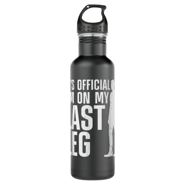 Cool Leg Amputee Art For Men Women Prosthetic Leg  710 Ml Water Bottle (Front)