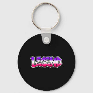 Cool Legend Graffiti Slogan Text Quote Gift Men Key Ring