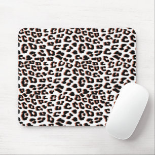 Cool Leopard Animal Print Pattern Mouse Pad