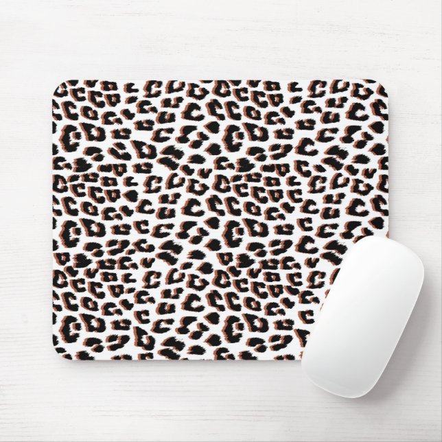 Cool Leopard Animal Print Pattern Mouse Pad (With Mouse)