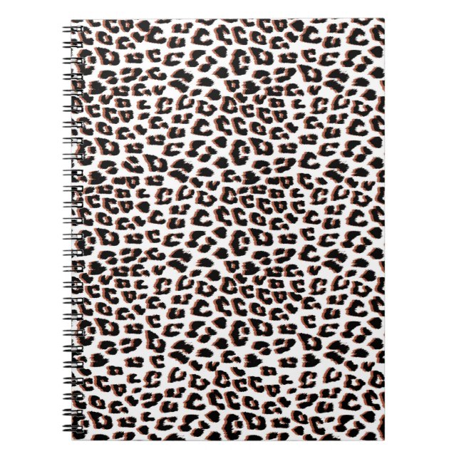 Cool Leopard Animal Print Pattern Notebook (Front)