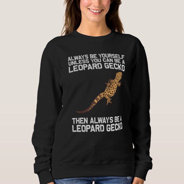 Cool Leopard Gecko For Men Women Tiny Dinosaur Liz Sweatshirt (Front)