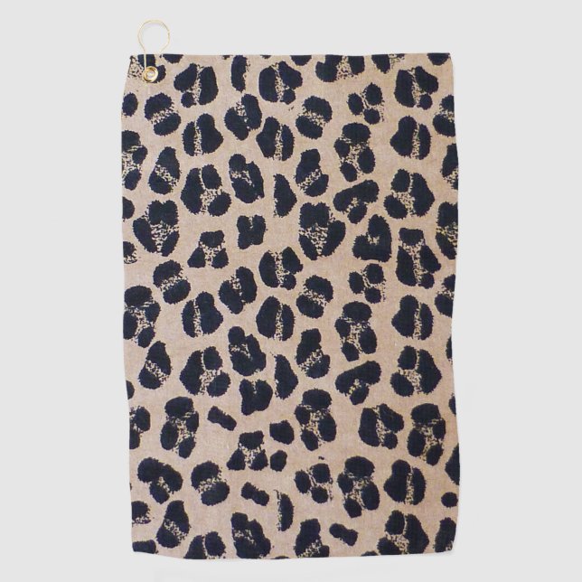 Cool Leopard Pattern Golf Towel (Front)
