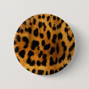cool leopard skin effect 6 cm round badge