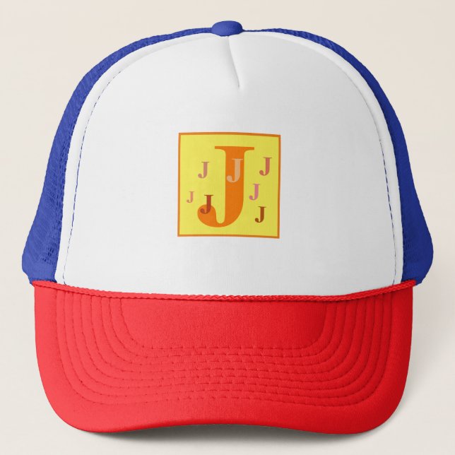 Cool Letter "J" (personalised)    Trucker Hat (Front)