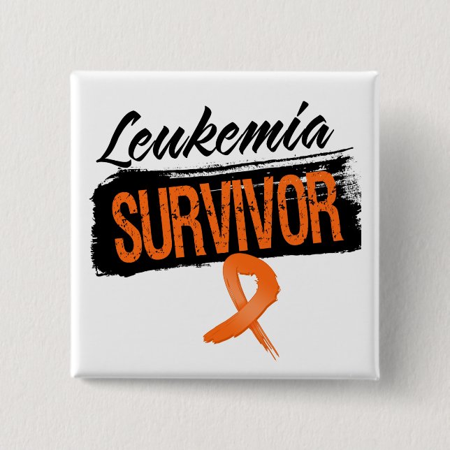 Cool Leukaemia Survivor 15 Cm Square Badge (Front)