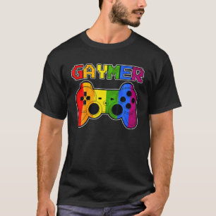Cool LGBT Rainbow Controller Gamer gay Pride T-Shirt
