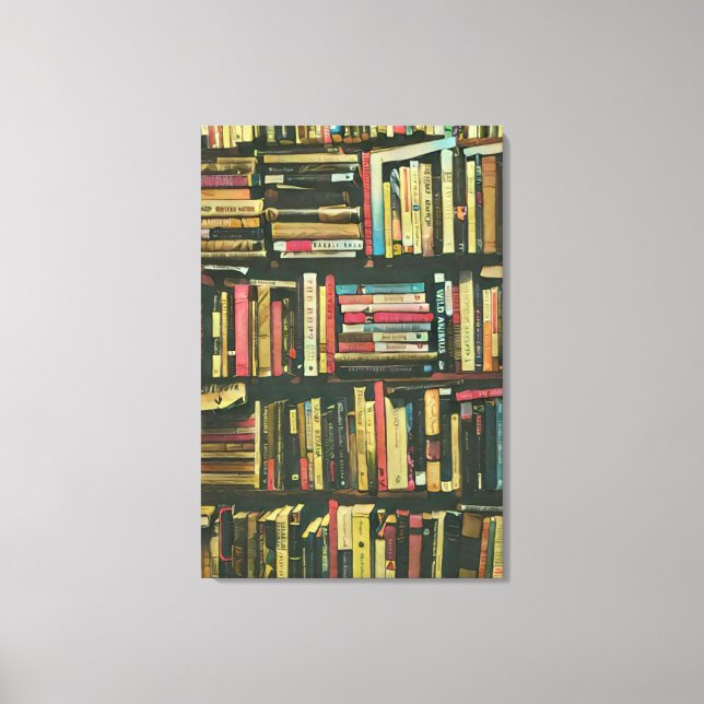 Cool library lover gift canvas print (Front)