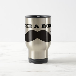 COOL lIKE A BOSS MUG WITH A mUSTACHE
