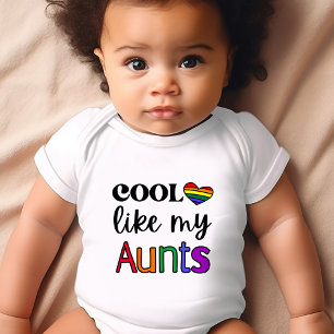 Cool Like My Aunts Pride LGBTQ Baby Bodysuit