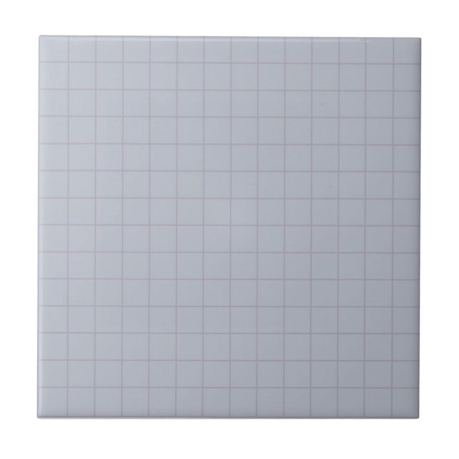 Cool Lilac Chequered Pattern Retro Minimalist Tile (Front)