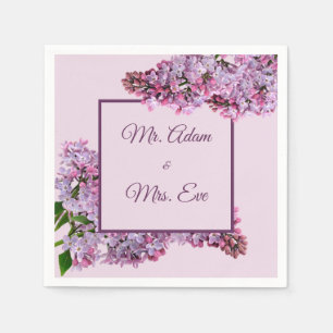 Cool lilac purple violet floral spring lavender napkin