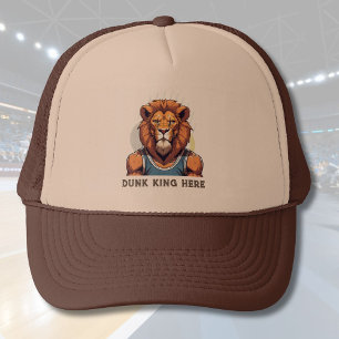 Cool Lion Gifts for Basketball Lovers Coach Fans Trucker Hat