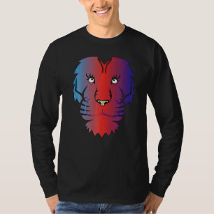 Cool Lion Head Graphic Bright Colourful T-Shirt